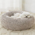 WNPETHOME Calming Dog Beds for Large Dogs Anti-Anxiety Donut Large pet Bed Fluffy Faux Fur Plush Dog BedWarming Cozy Soft Round Lagre Pet Beds for Jumbo Dogs Cat Cuddler Cushion Pad