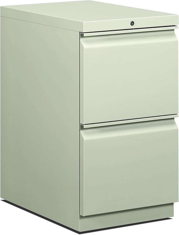 HON 33823RQ 22-7/8-Inch Efficiencies Mobile Pedestal File with 2 File Drawers Light Gray