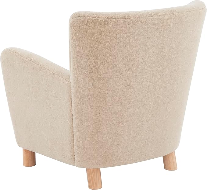 SAFAVIEH Couture Collection Carey Tan Faux Shearling Accent Chair (Fully Assembled)