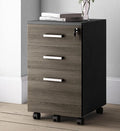 Modern Design Lazio File Cabinet Filing Cabinets for Home Office Drawers for Under Desk Locking 3 Drawer Rolling Wood Filing Cabinet with Lock Black and Grey by Crafts and Comfort