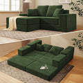 Cloud Modular Sectional Sofa Comfy Boneless Couch for Living Room Modern L-Shaped Couch with Reversible Chaise Customizable Sleeper Sofa with Non Slip No Assembly &amp Deep Seat Green