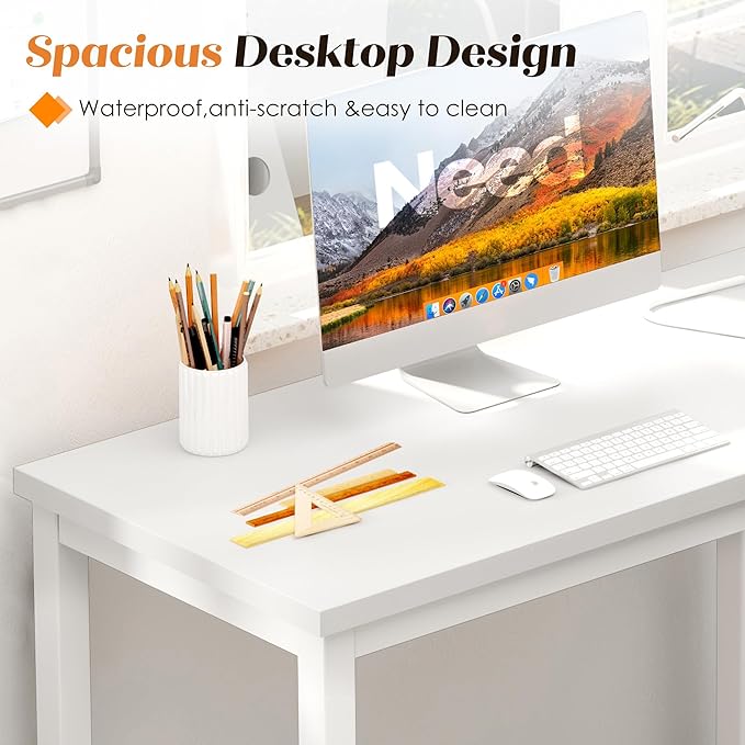 Need Large Computer Desk 70.8 x 31.5 inches Conference Table Large Office Desk Writing Table Workstation for Home OfficeWhite ND-10FJGSAC3-180WW