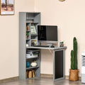 Folding Wall Mounted Desk with Storage Expandable Hidden Computer Desk Foldable Space-Saving Pull Out Murphy Table Writing Table with Blackboard for Home Office Bedroom Small Spaces (Charcoal grey)