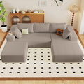 96 W Cloud Sectional Couch with OttomanModern U-Shaped Cloud Couch with Deep SeatComfy Corduroy 3-Seater SofaMemory Foam Sofa for Living RoomNo Assembly (CamelRight-Facing Chaise)