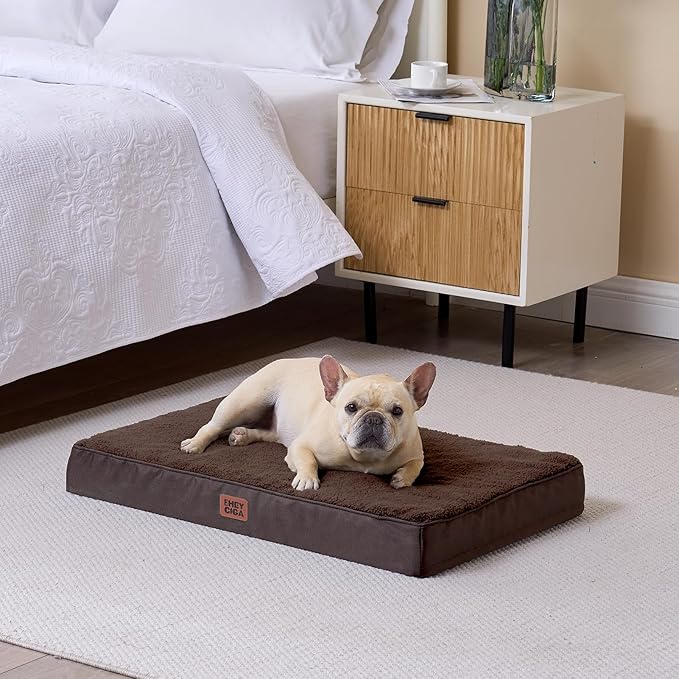 EHEYCIGA Orthopedic XXL Dog Beds for Jumbo Dogs with Removable Washable CoverBrown 50x36