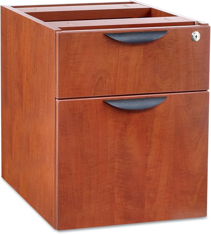 Alera Valencia 3/4 Box/File Worksurface Pedestal Medium Cherry (ALEVA552222MC)