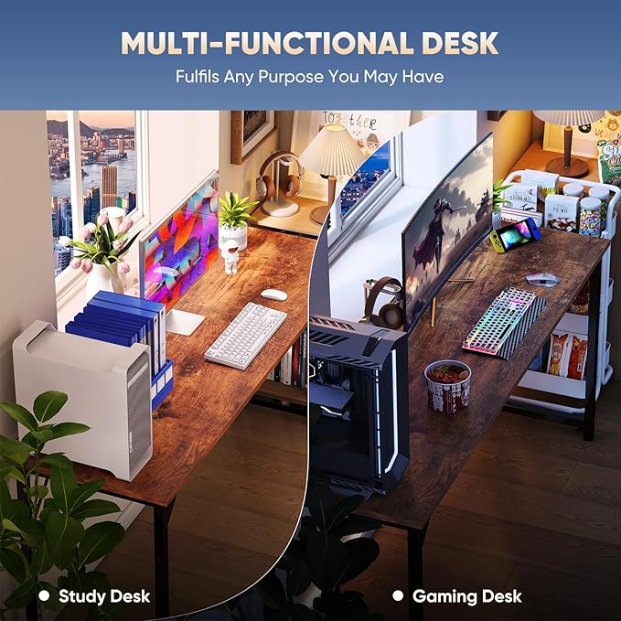 DUMOS Compact 32-Inch Small Computer Office Desk for Home or Bedroom Modern Minimalist Writing and Study Work Table Wood