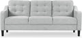 SAFAVIEH Couture Furniture Collection Nathaniel Light Grey Tufted 3-Seater Sofa
