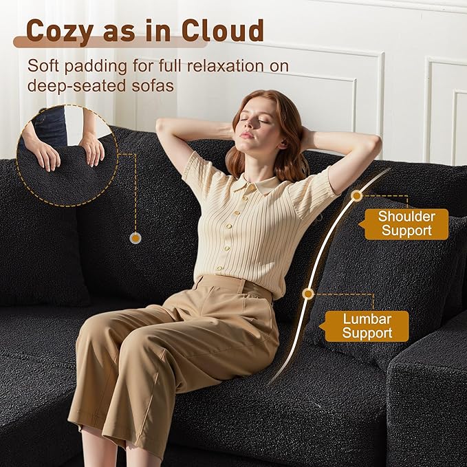 80'' Modular Sectional Couch with L-Shape Chaise Modern Boneless Loveseat Cloud Couch for Living Room Sofa Bed with Deep Seat No Assembly Sleeper Sofa for Living room Apartment and Bedroom