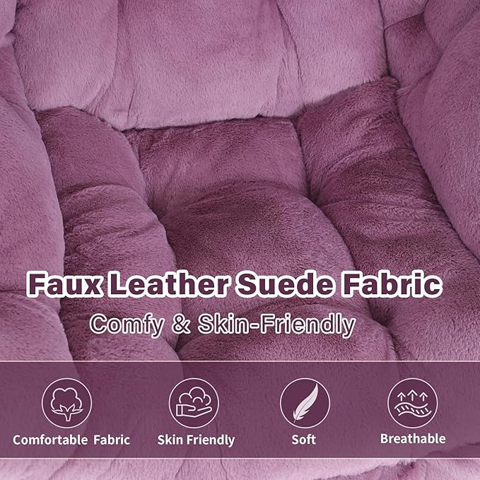 Lazy Chair with Ottoman Modern Accent Chair Contemporary Lounge Leisure Sofa Chair with Armrests Reading Chair and Folding Footstool Set for Living Room Bedroom Office
