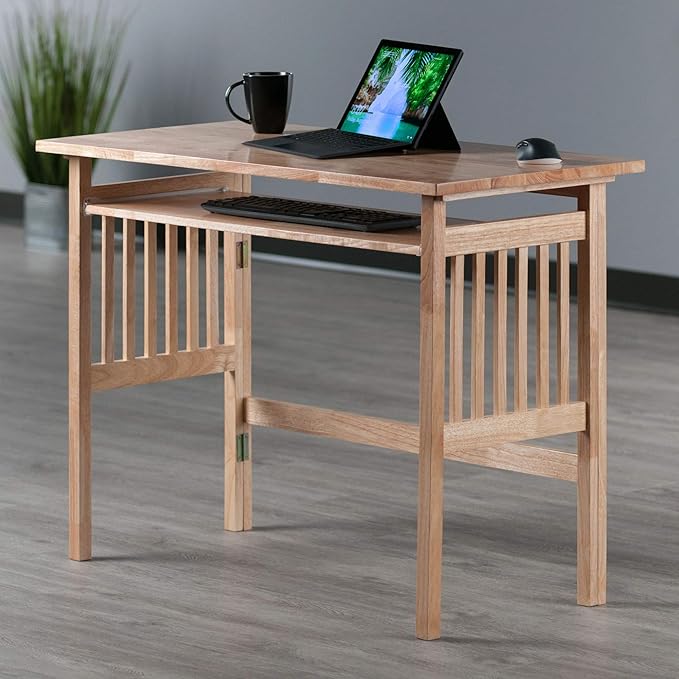 Folding Computer Desk Beechwood
