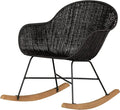 South Shore Balka Rocking Chair Black Rattan Bohemian Harmony