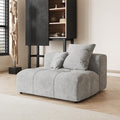 Modular Sectional Sofa Cloud Couch with Deep Seats Modern Sectional Couches for Living Room/Bedroom/Apartment Simple Assembly Gray Middle Modular