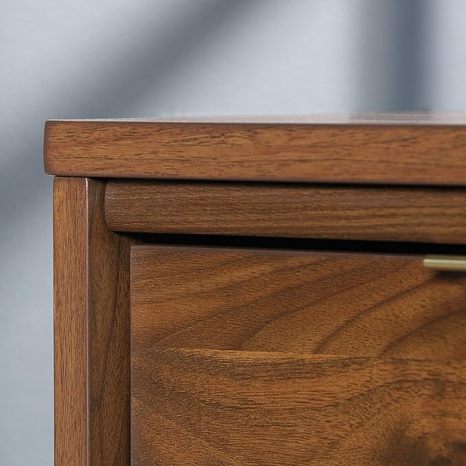 Sauder Clifford Place L-Desk L: 59.06 x W: 53.54 x H: 30.2 in Grand Walnut finish