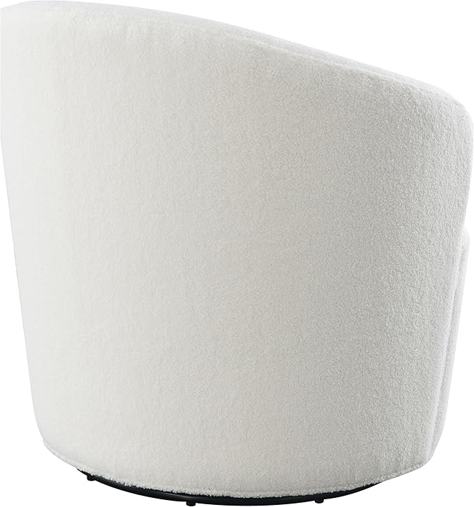 Coaster Home Furnishings - Joyce - Upholstered Barrel Back Swivel Chair with 360-Degree Seating and Padded Seat - Living Room - White - 905633