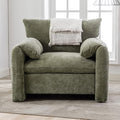 Modern Style Chenille Oversized Armchair Accent Chair Single Sofa Lounge Chair 38.6'' W for Living Room BedroomMatcha Green (Matcha Green@Chenille-1)
