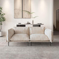 WJShome Velvet Modular Sectional Couch 74 Loveseat Cloud Couch with Deep Seat Sofa 2-Seater Sofa with Removable Cushions for Livingroom with 8 High Legs for Small SpacesOatmeal