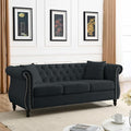 Oversized Velvet Loveseat 80 Inch Sectional CouchLuxury 3 Seater Deep Couch with NailheadUpholstered Sofa for Living Room Bedroom Apartment