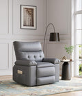 Garvee Oversized Extra Wide Recliner Chair - PU Leather Manual Recliner for Adults Comfy Reclining Chair with Overstuffed Arms and Back Side Pocket Single Sofa for Living Room Bedroom