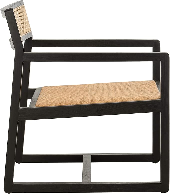 Safavieh Home Lula White and Natural Cane Accent Chair