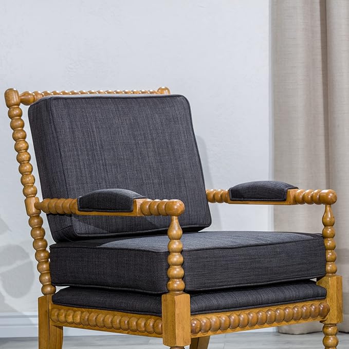 DTY Indoor Living Silverthorne Spindle Chair Weathered Oak Charcoal