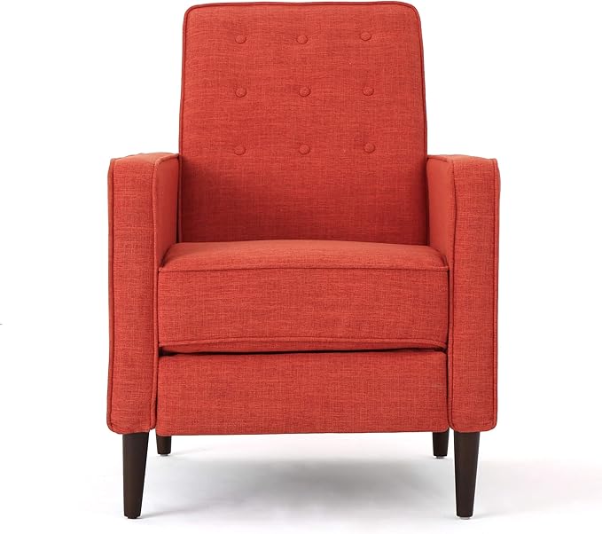 Christopher Knight Home GDFStudio Christopher Knight Home Mervynn Mid-Century Modern Fabric Recliners 2-Pcs Set Orange