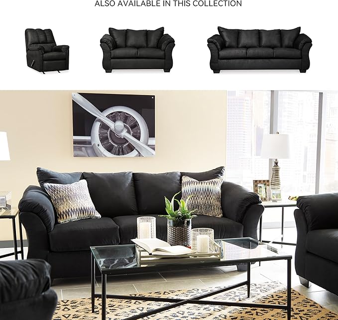 Signature Design by Ashley Darcy Classic Contemporary Sofa Black