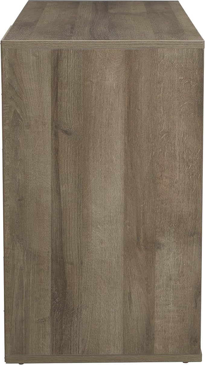 OSP Home Furnishings Ravel 40-Inch Wide Writing Desk Grey Oak