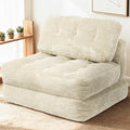 Art3d Folding Sofa Bed Convertible Sleeper Sofa Bed with Pilow &amp Back Support 3 in 1 Long Futon Boneless Couch Comfy Floor Couch for Living Room Bedroom Beige