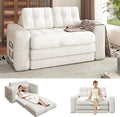 Convertible Sofa Bed 2 in 1 Boneless Couch Bed with 2 Pillows Corduroy Pull out Couch Folding Sofa Bed with Deep Seat Small Loveseat Sleeper Sofa Bed in a Box for Small Spaces No Assembly Needed