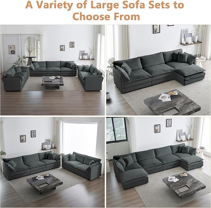 mikibama 41.4 W Single Seat Sofa Chenille Comfy Deep Upholstered Couch Armchair with Toss Pillow for Living Room Bedroom Office Apartment Grey