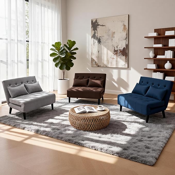 Oversized Foldable Sofa Bed with 7-in-1 Linen Fabric Couch Ideal for Apartments Guest Rooms and Small Space Gray