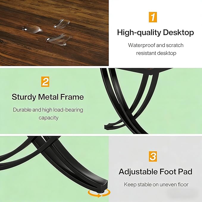 78 Inch Two Person Office Desk Extra Long Double Computer Desk Executive Office Desk Modern Writing Study Table Workstation for Home Office Brown Black