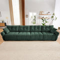 Leyu&ampHafort Modular Sectional SofaCloud Sectional Couch with Deep SeatModern Modular Couch with Movable OttomanChenille Sofa with Throw Pillows for Living RoomBedroom (142-4 SeaterGreen)