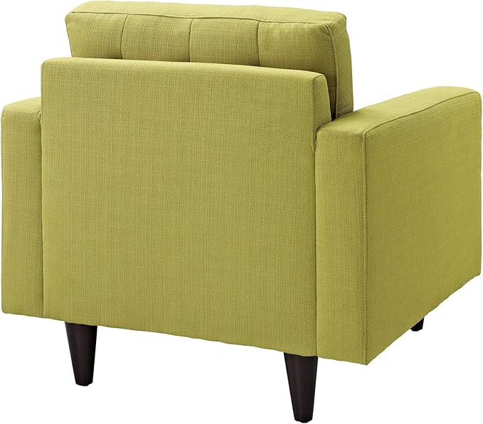 Modway EEI-1013-WHE Empress Mid-Century Modern Upholstered Fabric Armchair in Wheatgrass