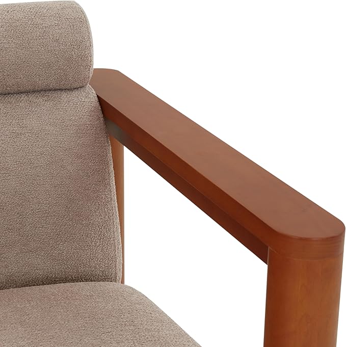 SAFAVIEH Couture Collection Nikolas Light Brown/Natural Boucle Accent Chair