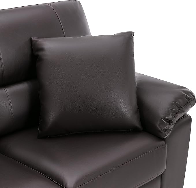 Morden Fort Faux Leather Sofa Couch Modern Luxury and Comfy Furniture Sleeper Couches for Living Room Apartment Office Lounge Room