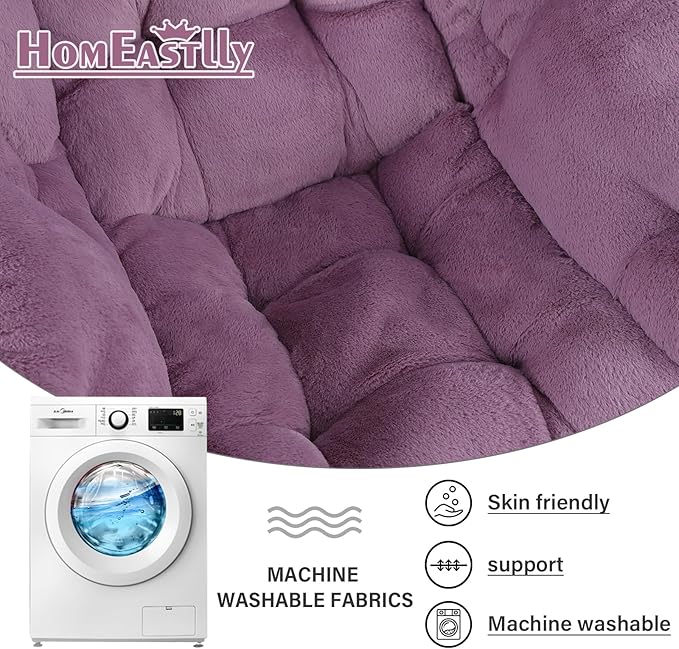 Lazy Chair with Ottoman Reading Chair with a Pillow Leisure Sofa Armchair with Ottoman Large Accent Chair for Bedroom Living Room Dorm Room Plush Purple