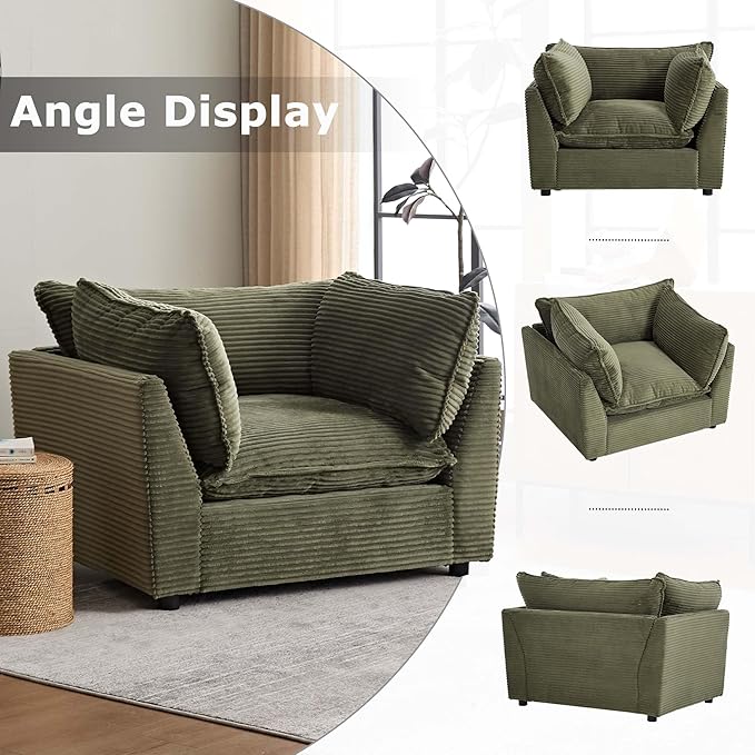 Tbfit Accent Chairs Set of 2 Chenille Plush Comfort Living Room Chair with Wide Seat Modern Decorative Chair for Bedroom Office Reading Nook Soft Cloud Chair Deep Seat Beige