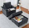 34.25 Accent Chairs with Storage Ottoman Set Upholstered Living Room Chairs for Reading Chair with Chaise Lounge Chairs Indoor Comfortable Armchair for Bedroom (Gray 34.25)