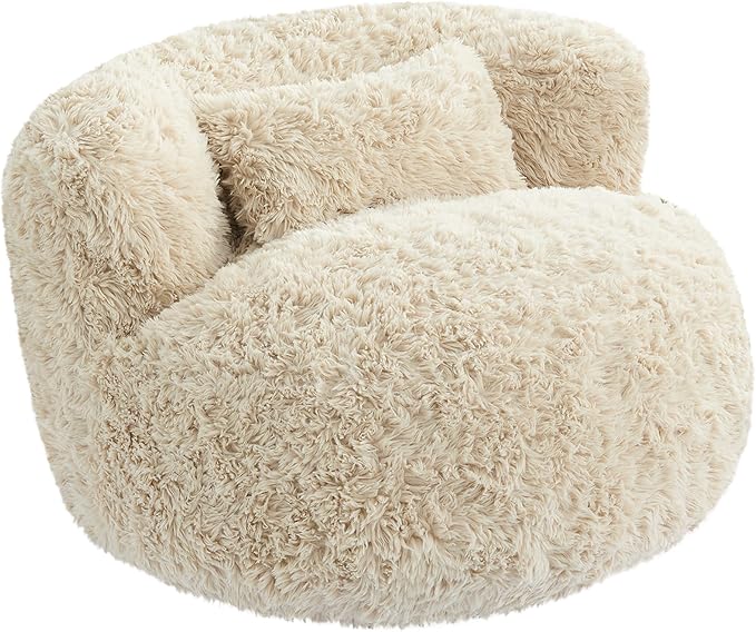 CHITA Compact Expandable Lounge Chair with Pillow Ideal for Living Room Sand