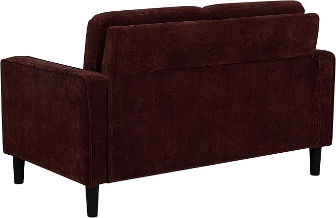 Coaster Home Furnishings - Ruth - Fabric - Upholstered Loveseat with Slim Track Arms Attached Cushions Angled Legs - Transitional Style - Living Room - 54-Inch - Rust - 511212
