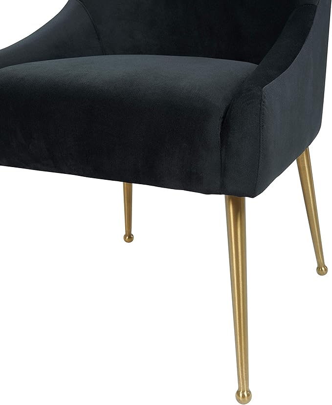 Tov Furniture Beatrix Velvet Dining Side Chair (Black)