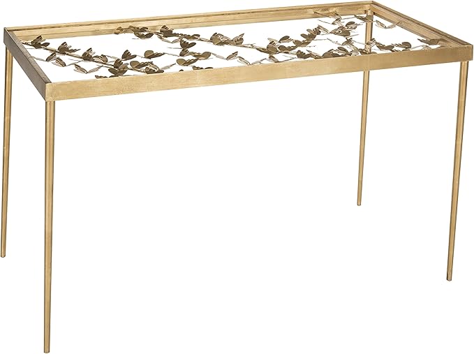 Safavieh FOX2588A Home Collection Rosalia Butterfly Desk Antique Gold