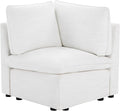 CHITA Modern Down Filled Upholstered Middle Corner Sectional for Modular Couch Cream