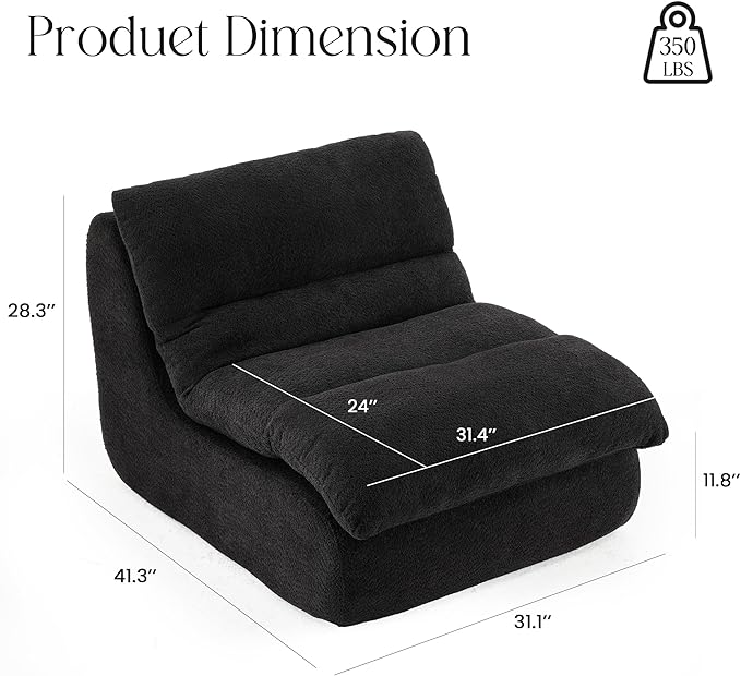 STARY Upholstered Accent Sofa Modern Armchair with Soft Cushioned Seat Stylish Sofa for Living Room Bedroom or Office