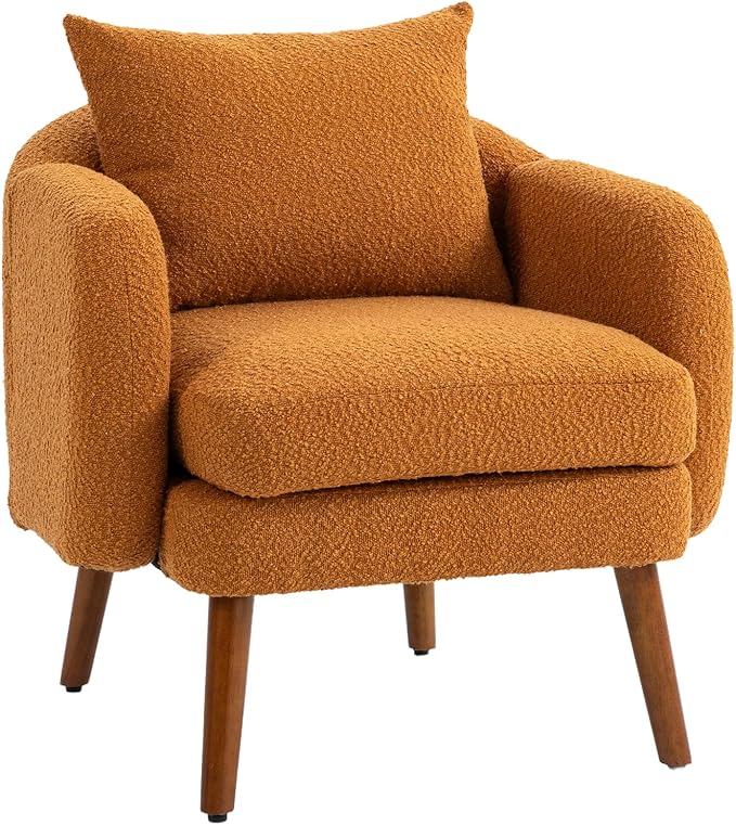 Wood Frame Armchair Modern Accent Chair Lounge Chair for Living Room