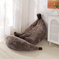 Banana Bean Bag Chair with Ottoman Floor Sofa Bed with Footrest Comfy Convertible Lounger for Teens &amp Adults Plush Couch for Bedroom Living Room or Dorm M-Coffee