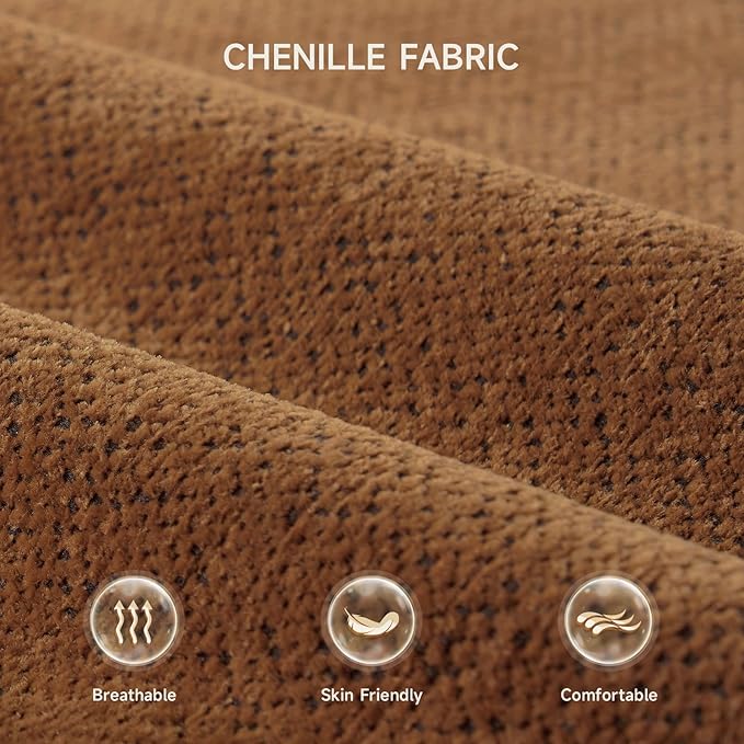 ONBRILL 82 Loveseat Sofa Modern Chenille Sofa Couch for Living Room Pull Point Seat Cushion Easy Assembly Comfy Love Seat for Small Spaces Bedroom Apartment Orange