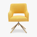 WestinTrends Genevieve Mid-Century Modern Wide Boucle Swivel Accent Arm Chair Mustard